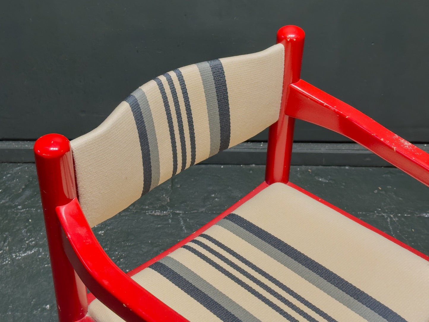 BS Mobler Red Gloss Upholstered Chair