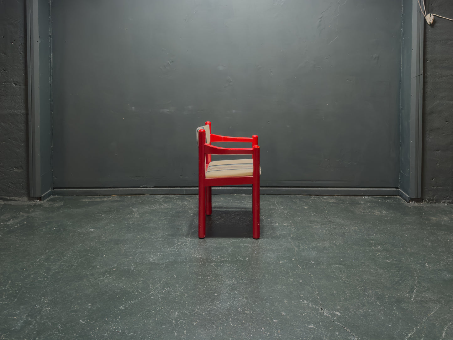 BS Mobler Red Gloss Upholstered Chair