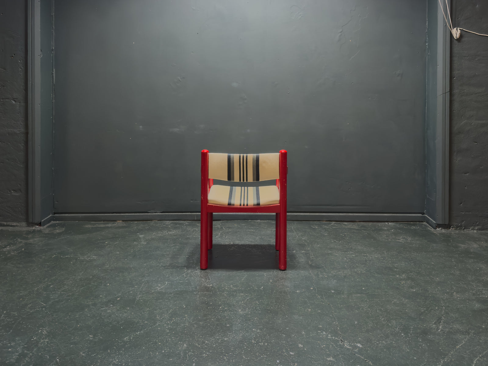 BS Mobler Red Gloss Upholstered Chair