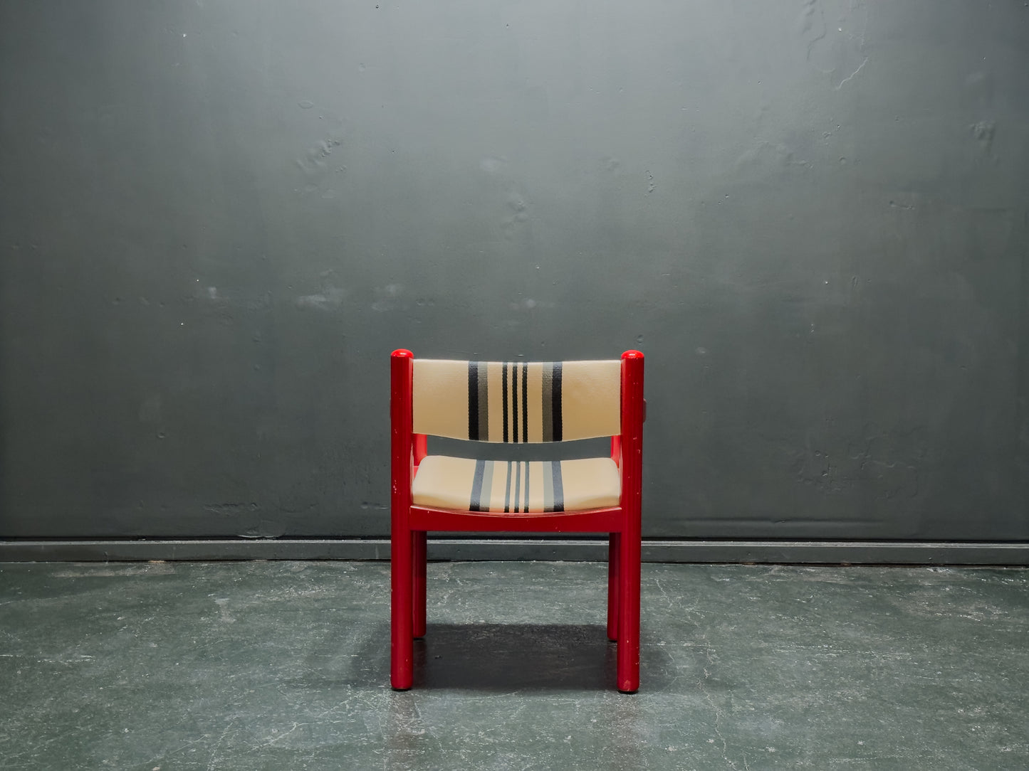 BS Mobler Red Gloss Upholstered Chair