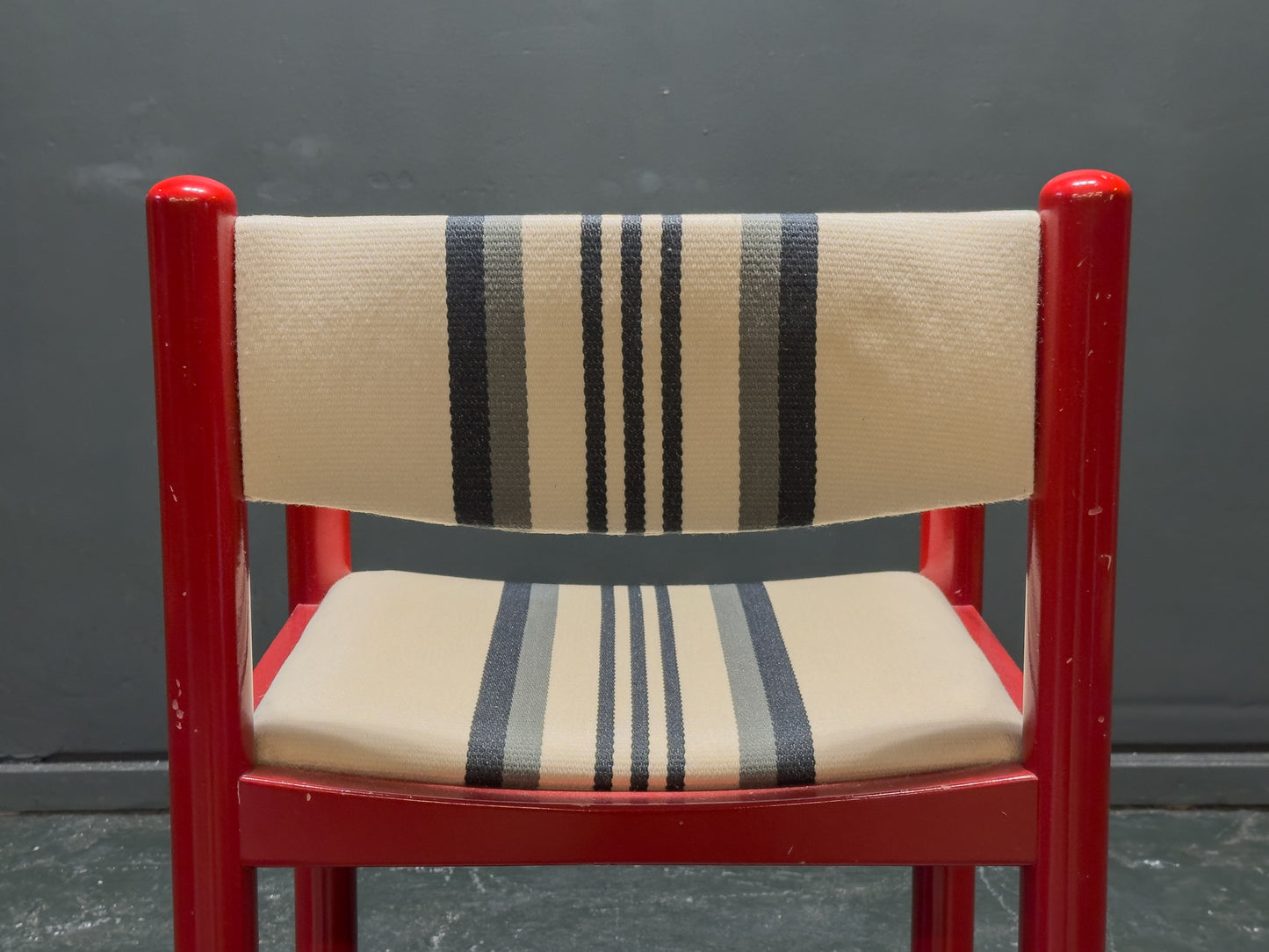 BS Mobler Red Gloss Upholstered Chair