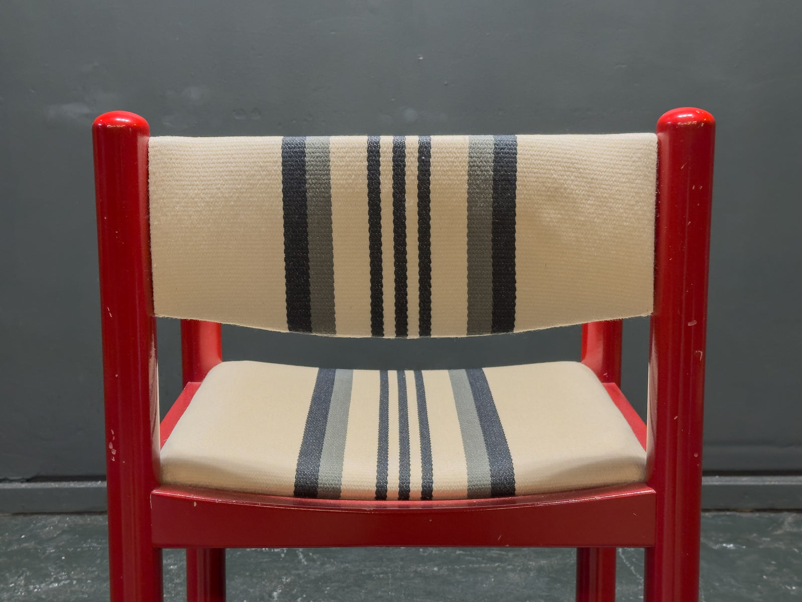 BS Mobler Red Gloss Upholstered Chair