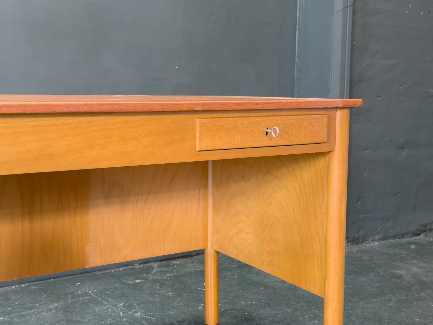 Beech and Teak Desk