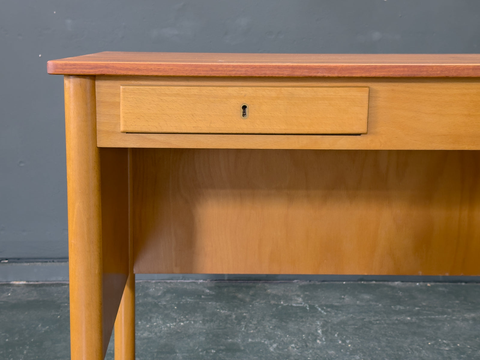 Beech and Teak Desk