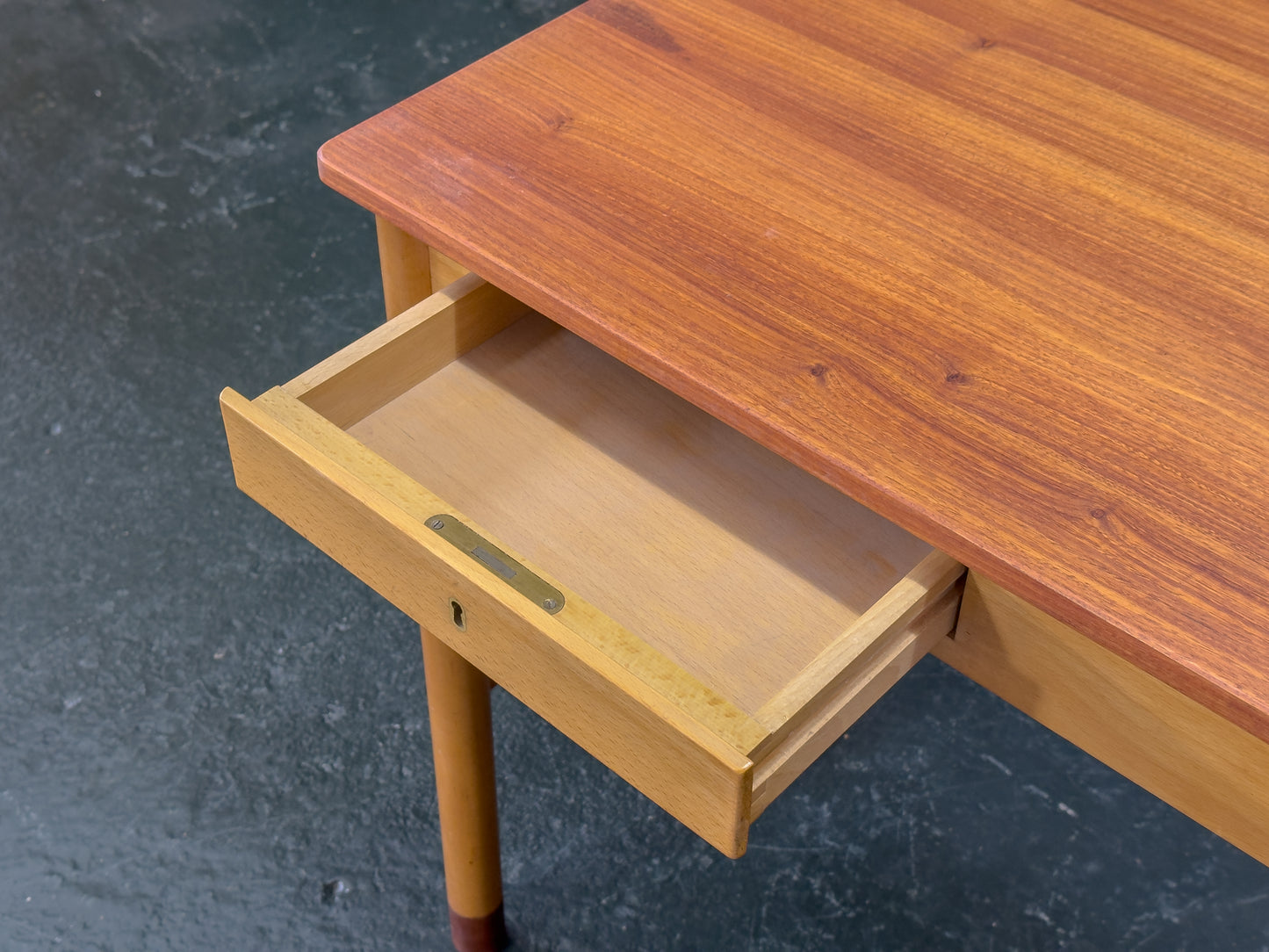 Beech and Teak Desk