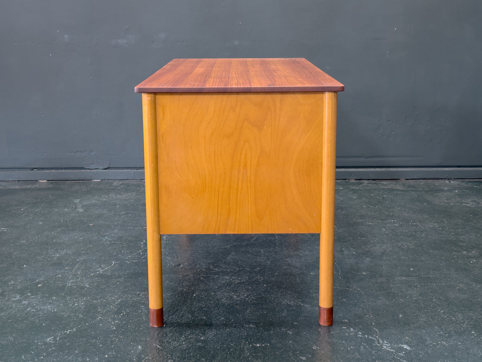 Beech and Teak Desk