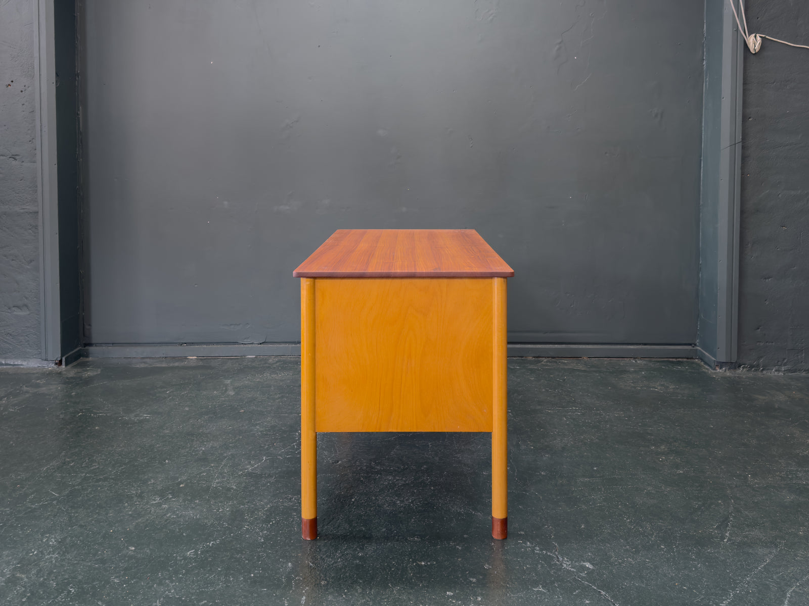 Beech and Teak Desk