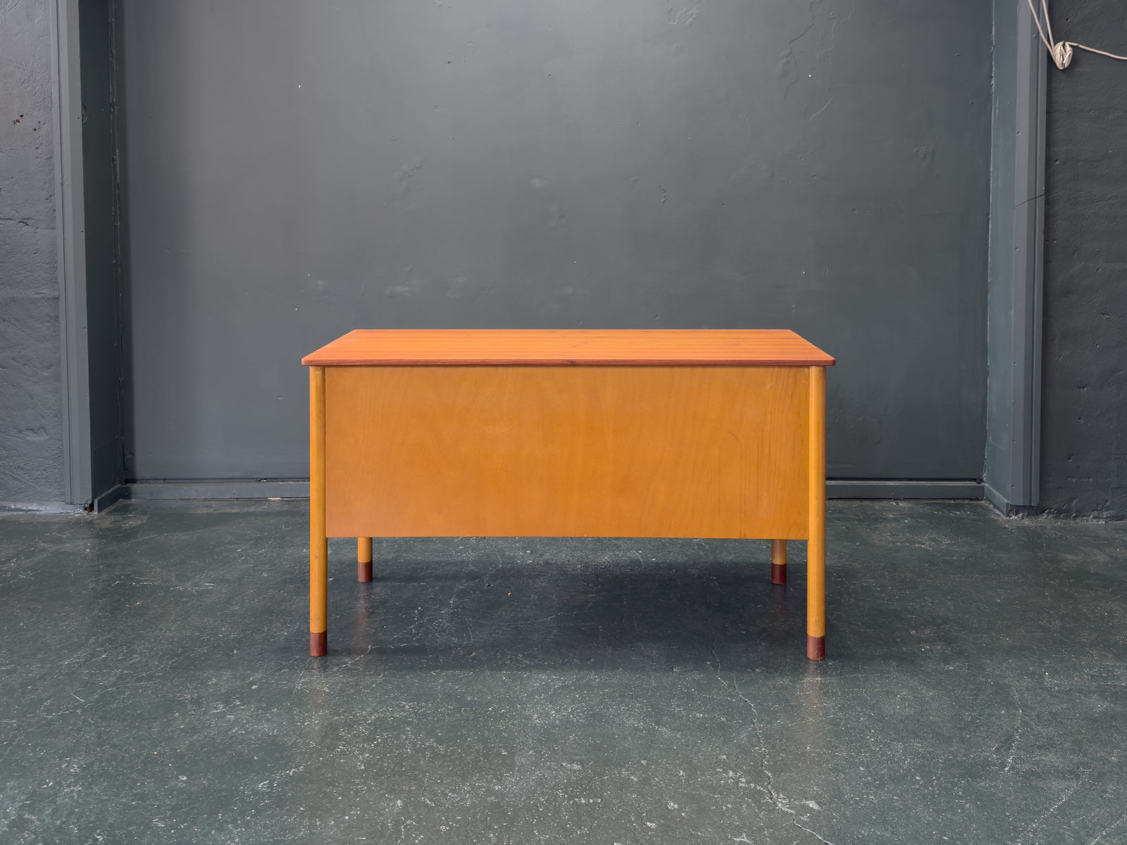 Beech and Teak Desk