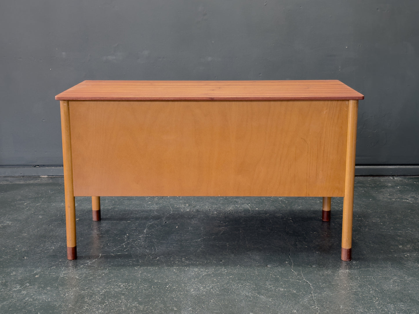 Beech and Teak Desk