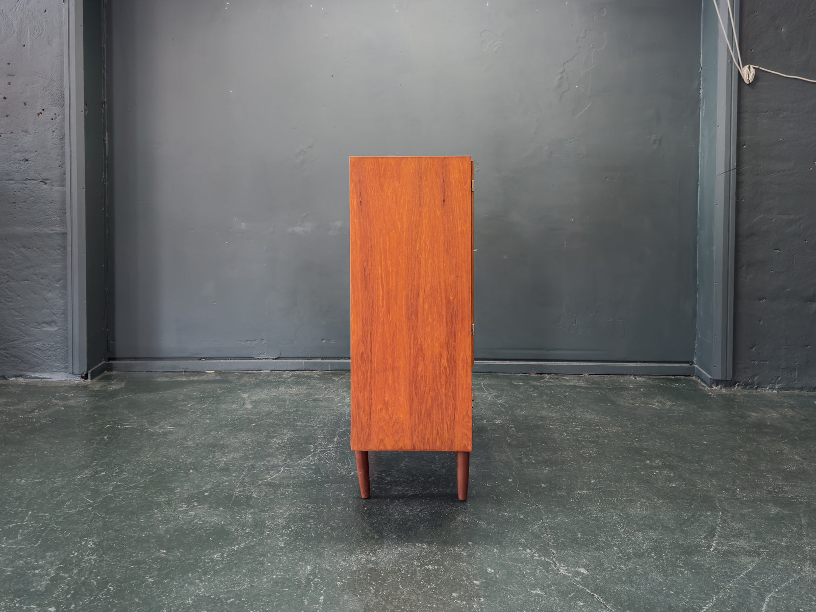 Tall Teak Cabinet with Drawers