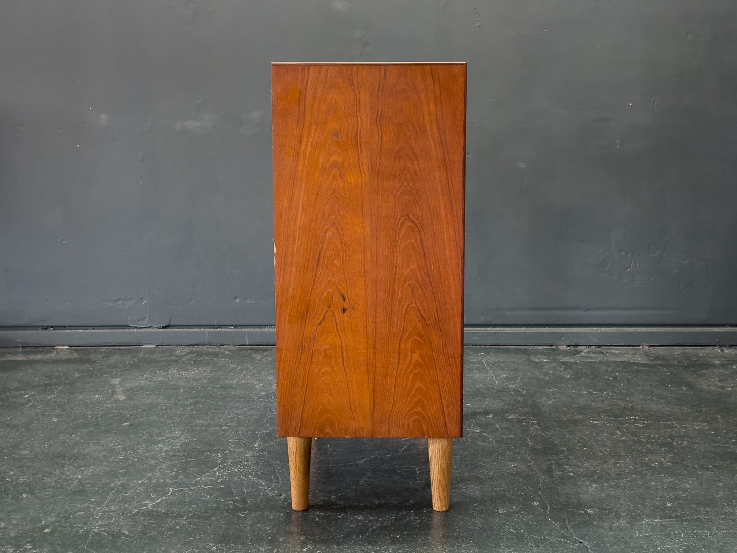 Teak Chest of Drawers with Oak Legs