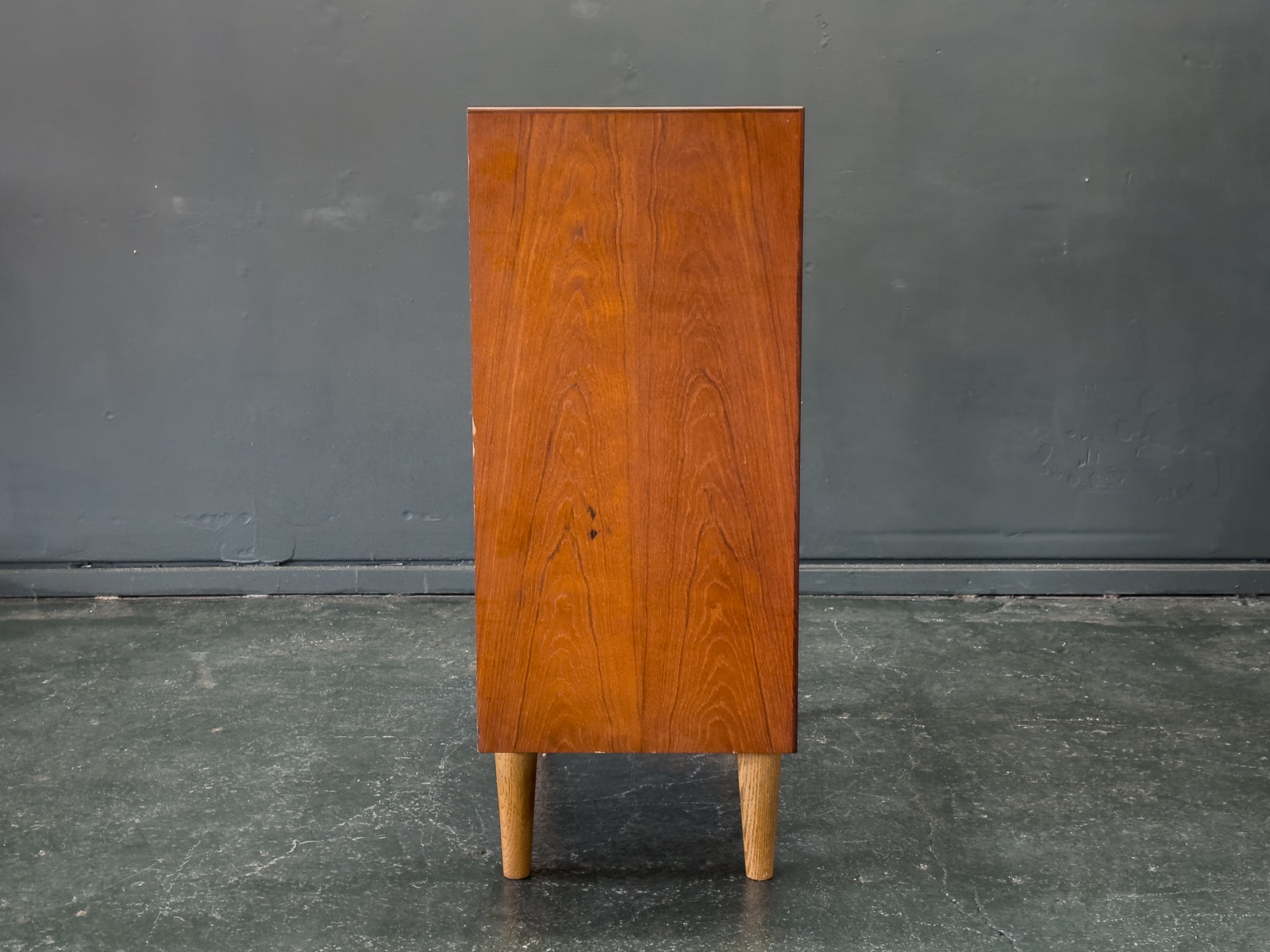 Teak Chest of Drawers with Oak Legs