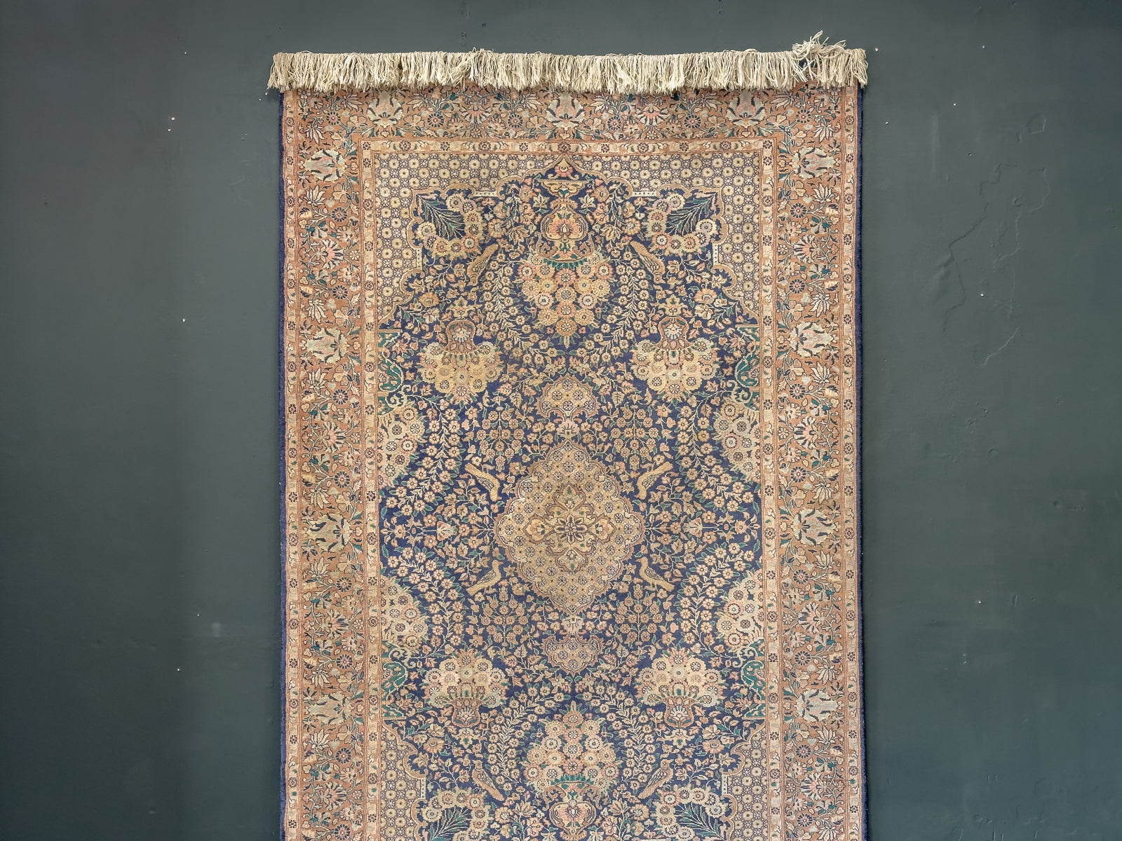 Blue, Pink and Cream Rug