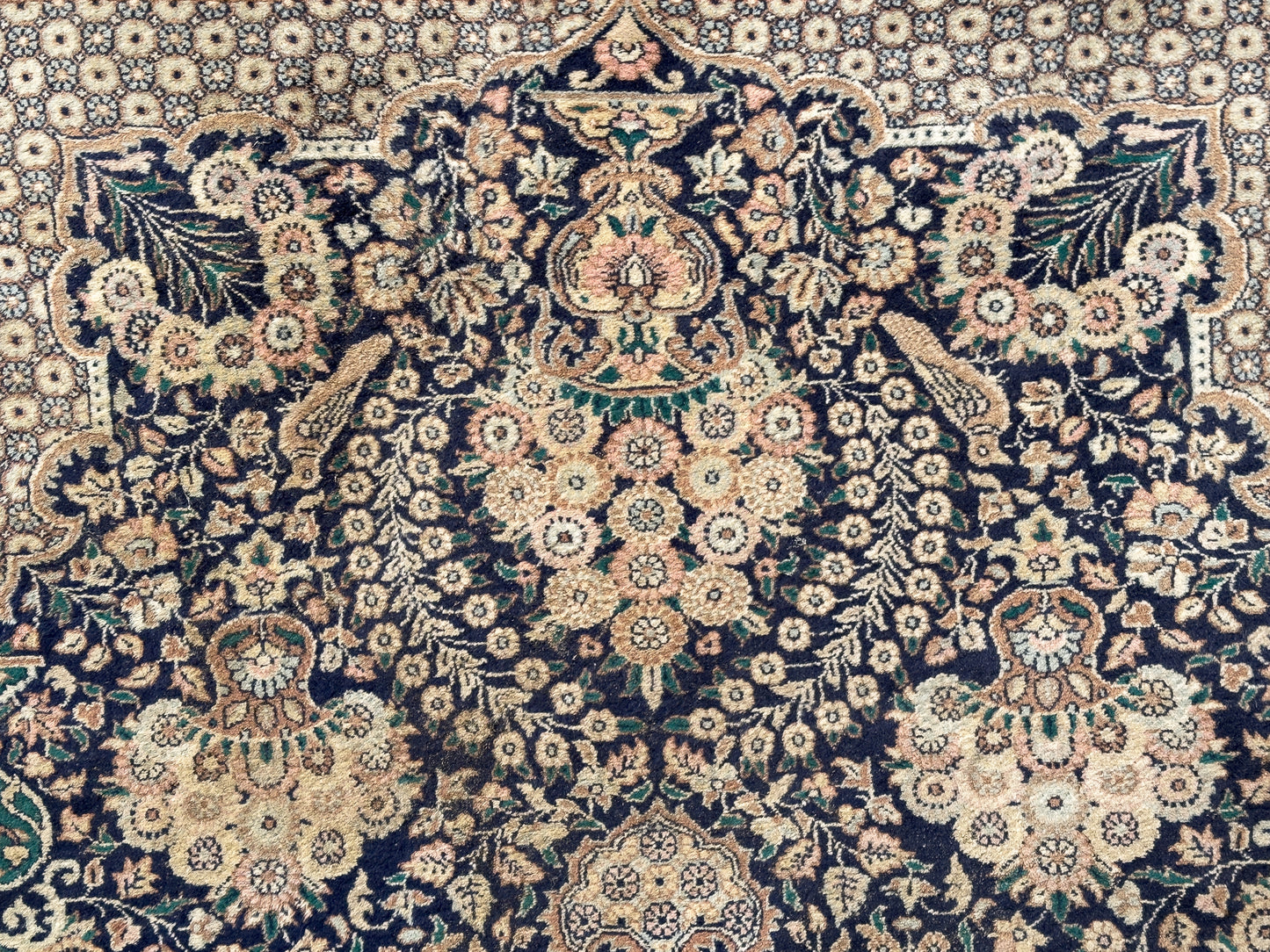 Blue, Pink and Cream Rug