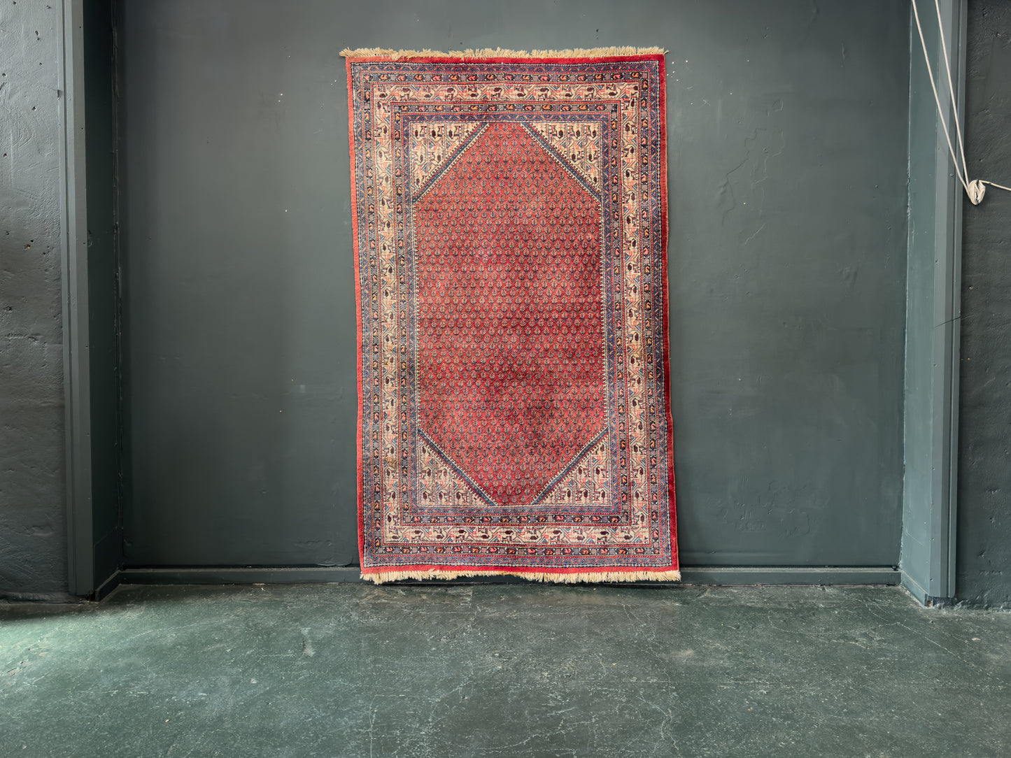 Geometric Red Rug