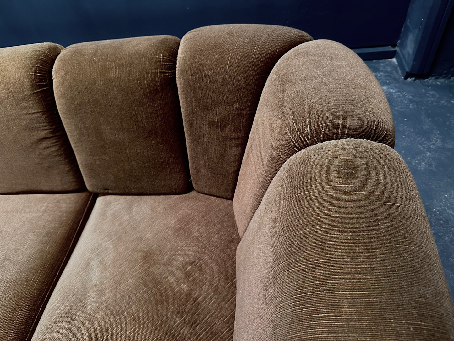 Brown Velvet Modular Sofa