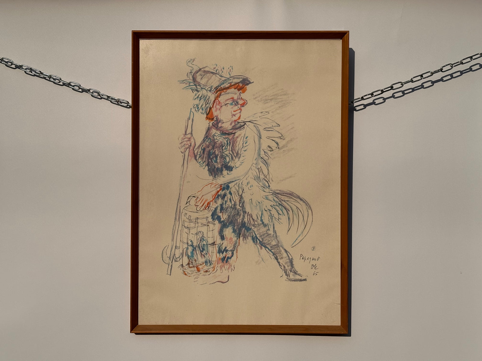 Print of Oskar Kokoschka's drawings 'Magic Flute'