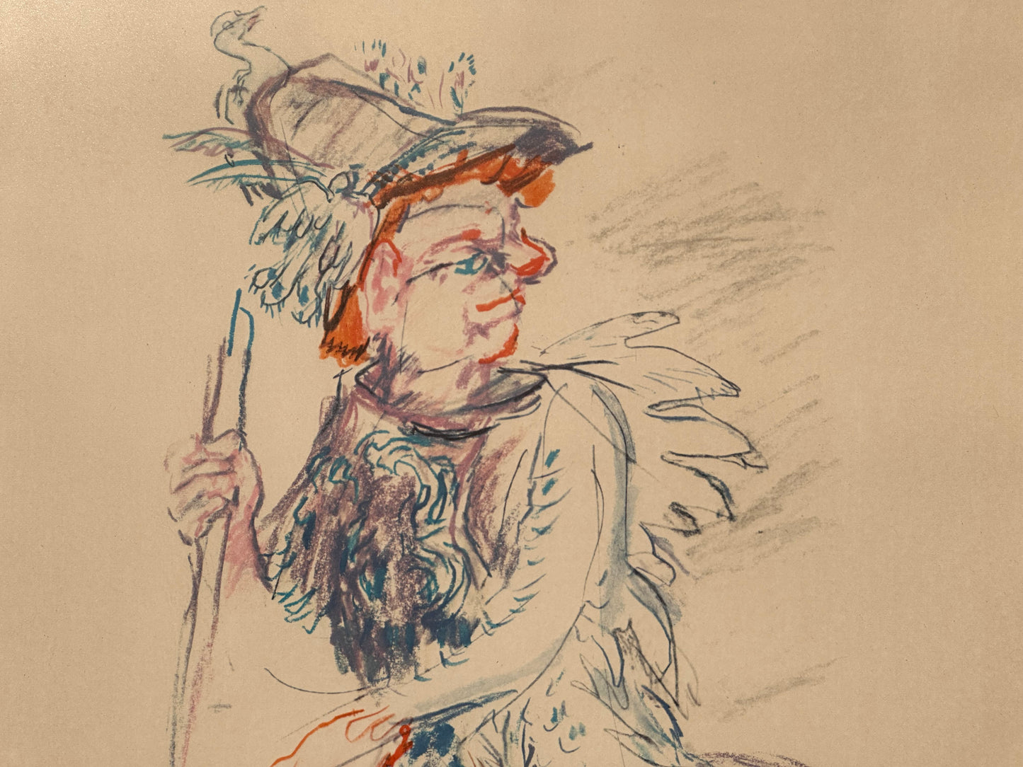Print of Oskar Kokoschka's drawings 'Magic Flute'
