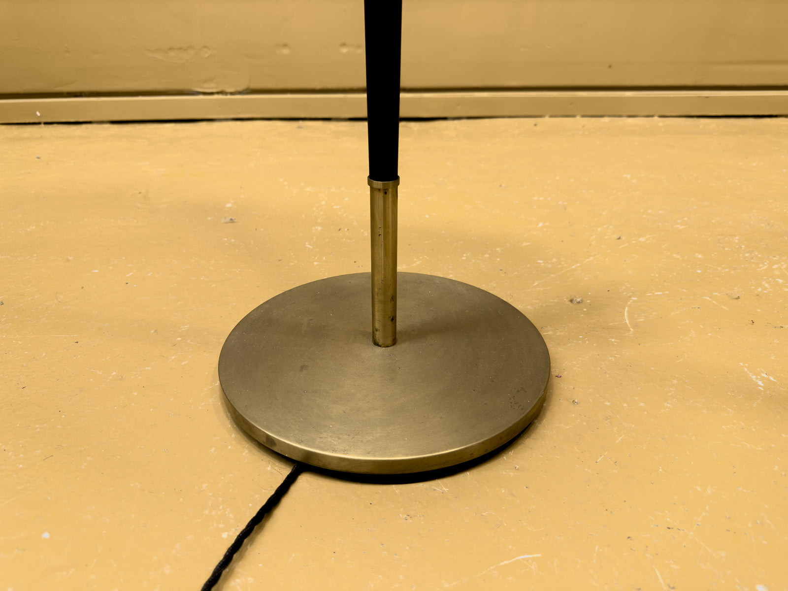 Teak and Black Painted Metal Floor Lamps