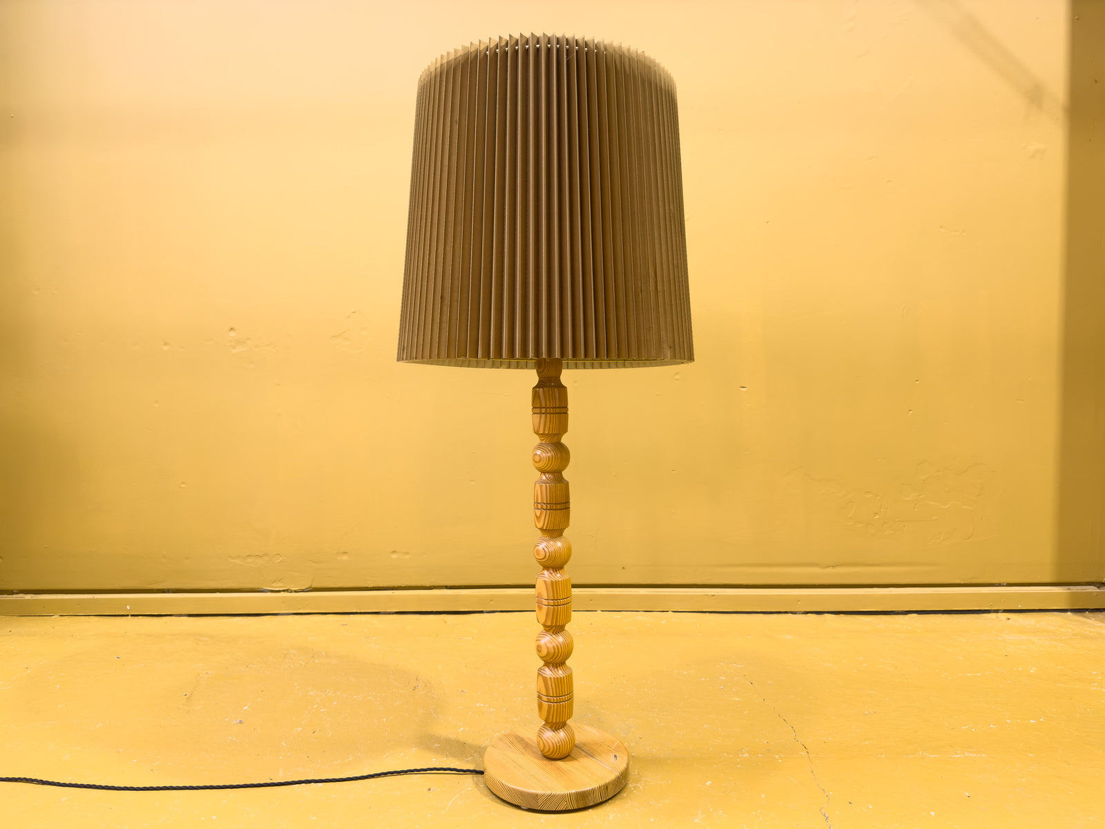 Very Large Turned Pine Lamp