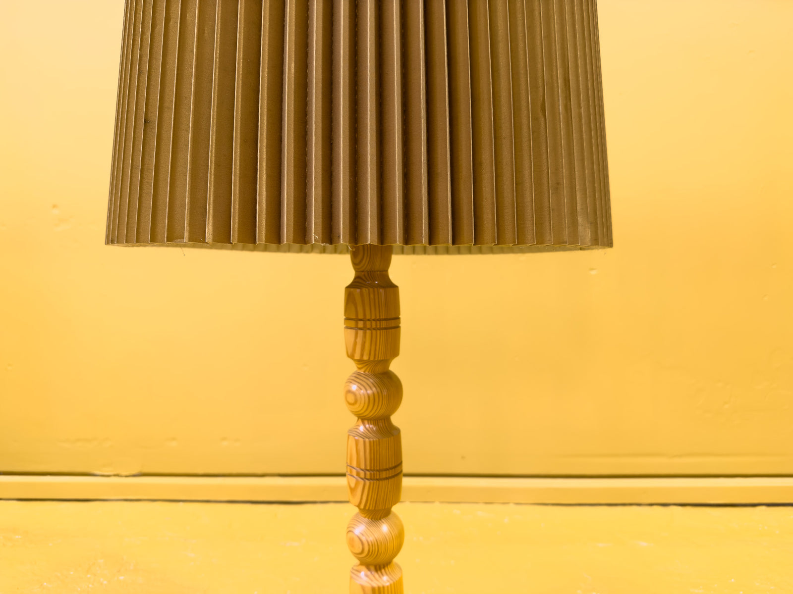 Very Large Turned Pine Lamp