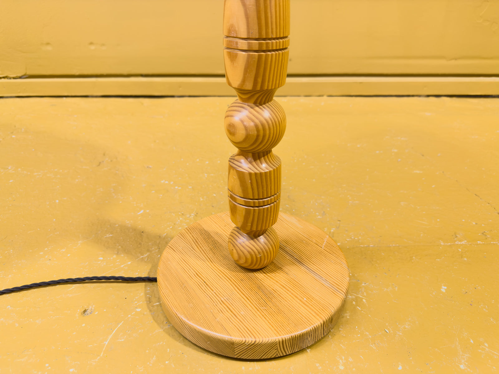 Very Large Turned Pine Lamp