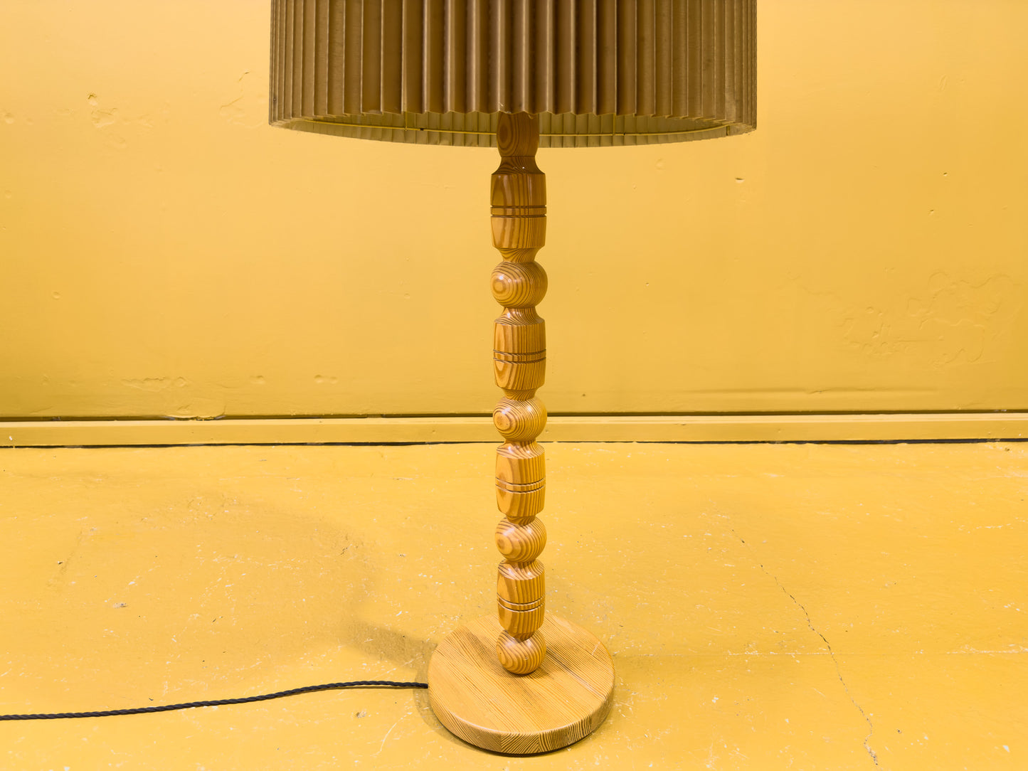 Very Large Turned Pine Lamp