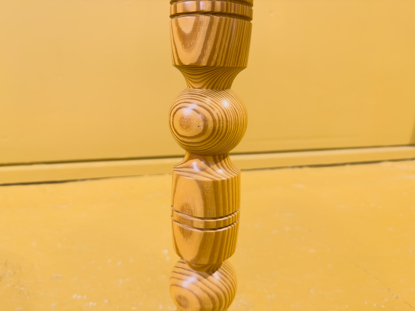 Very Large Turned Pine Lamp
