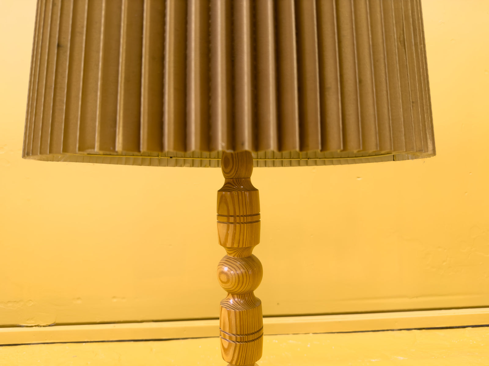 Very Large Turned Pine Lamp