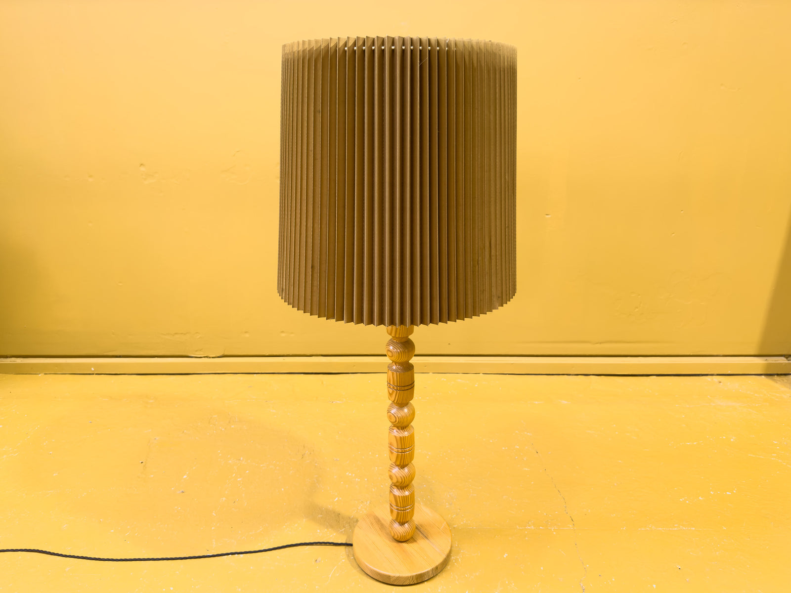 Very Large Turned Pine Lamp