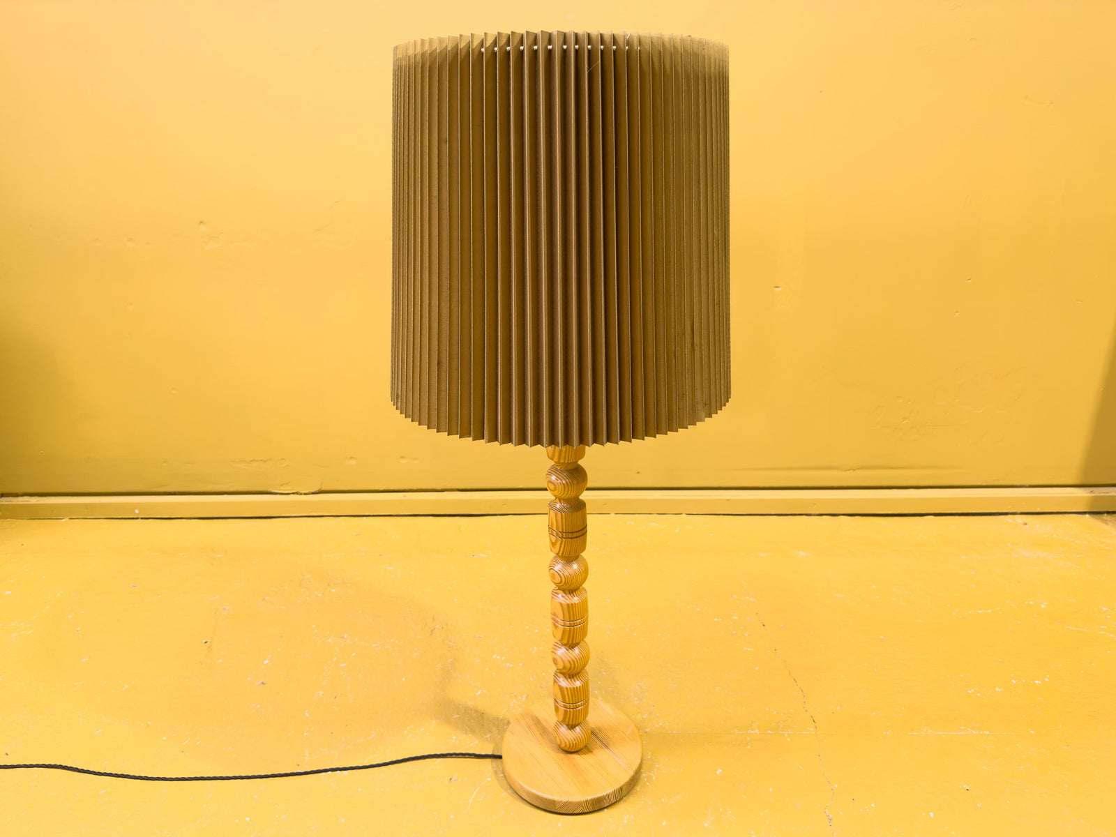 Very Large Turned Pine Lamp