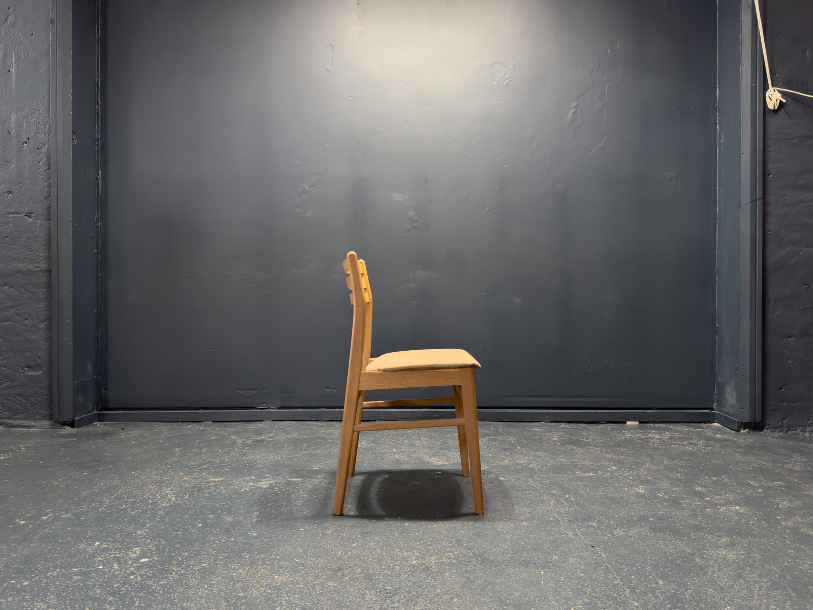 Set of 4 Oak Upholstered Dining Chairs
