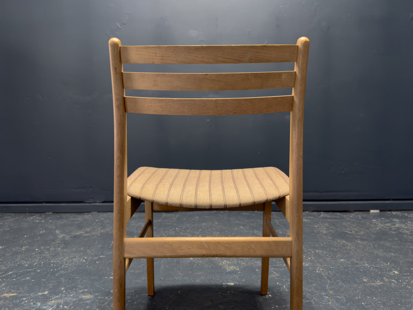 Set of 4 Oak Upholstered Dining Chairs