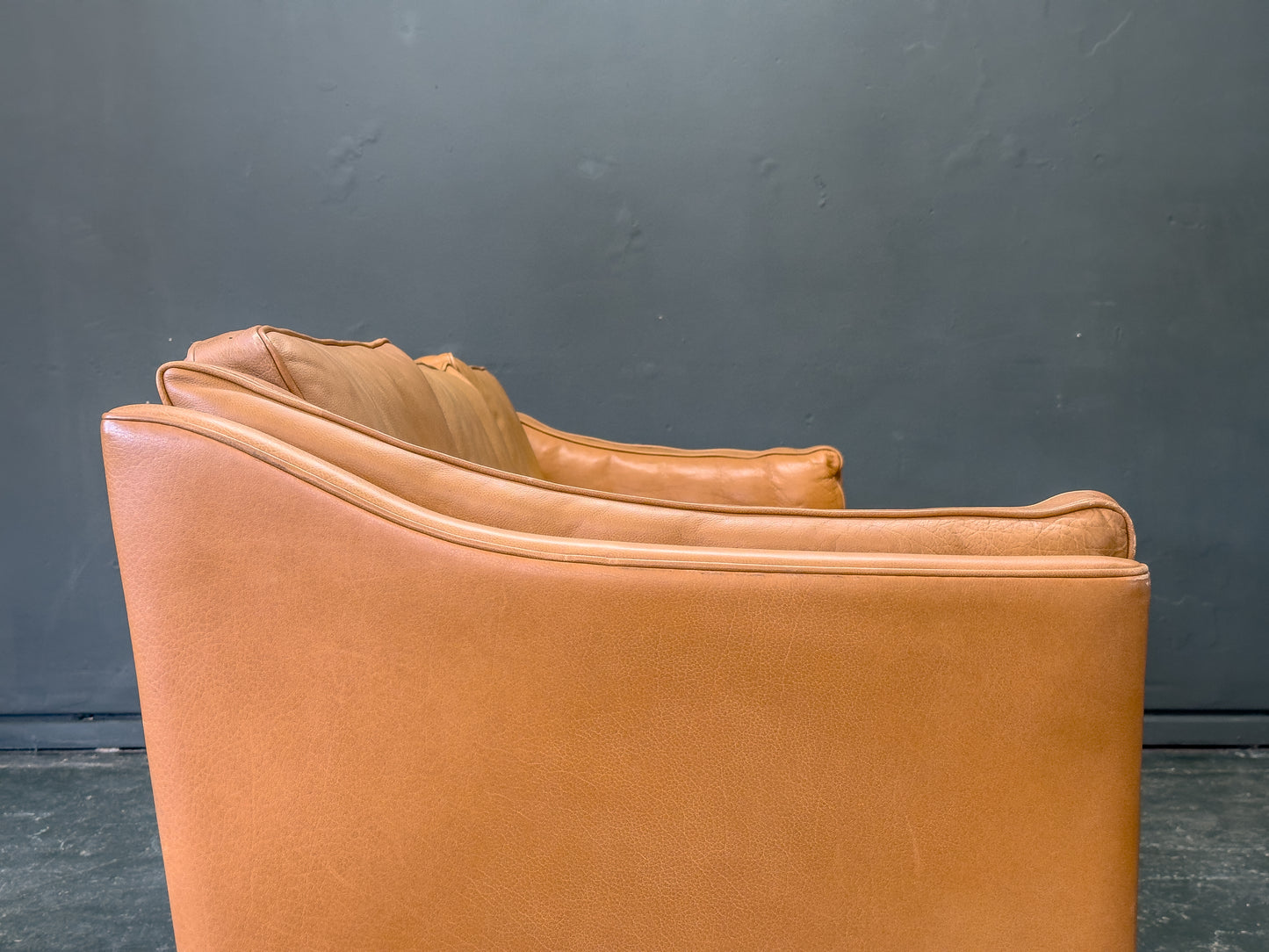 Tan Leather 3 Seater Sofa