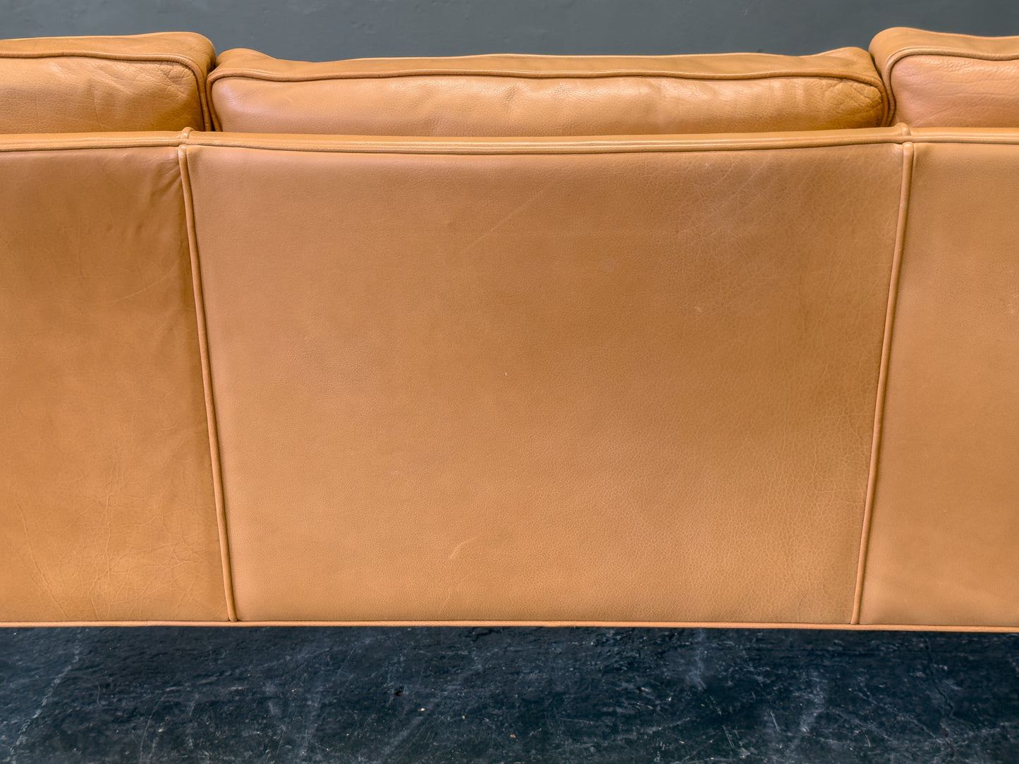 Tan Leather 3 Seater Sofa