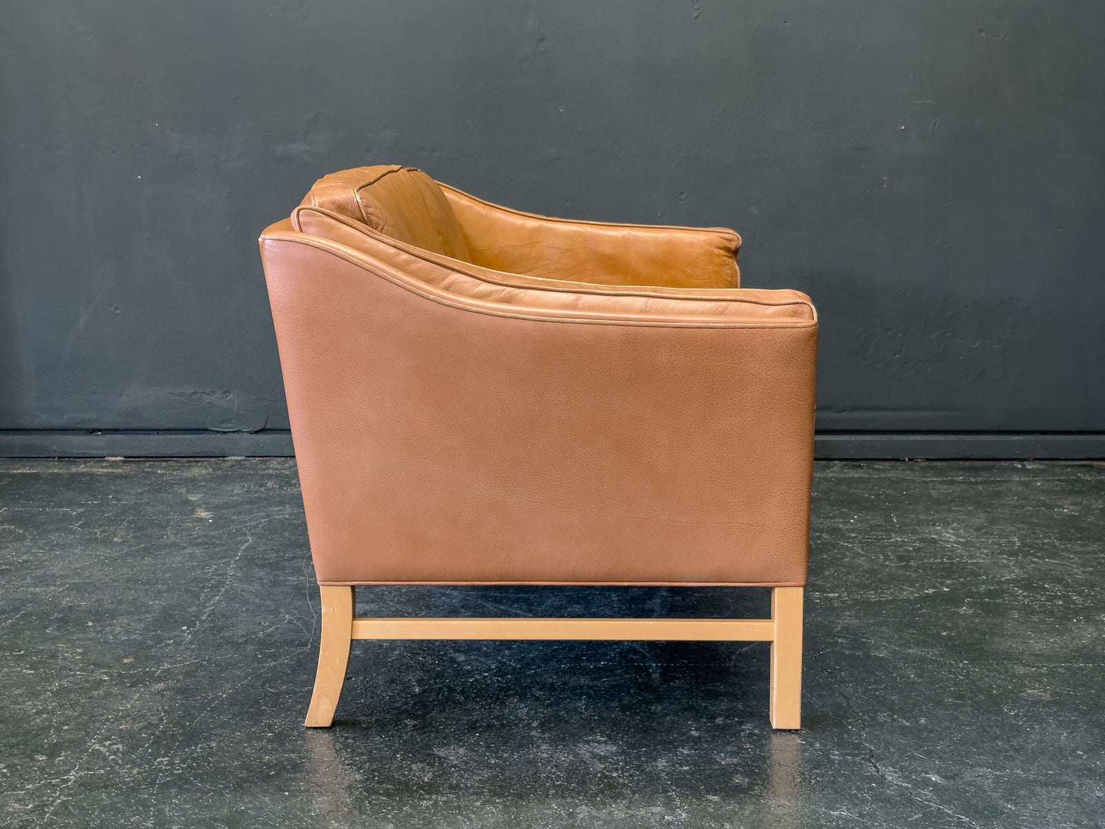 Tan Leather 2 Seater Sofa