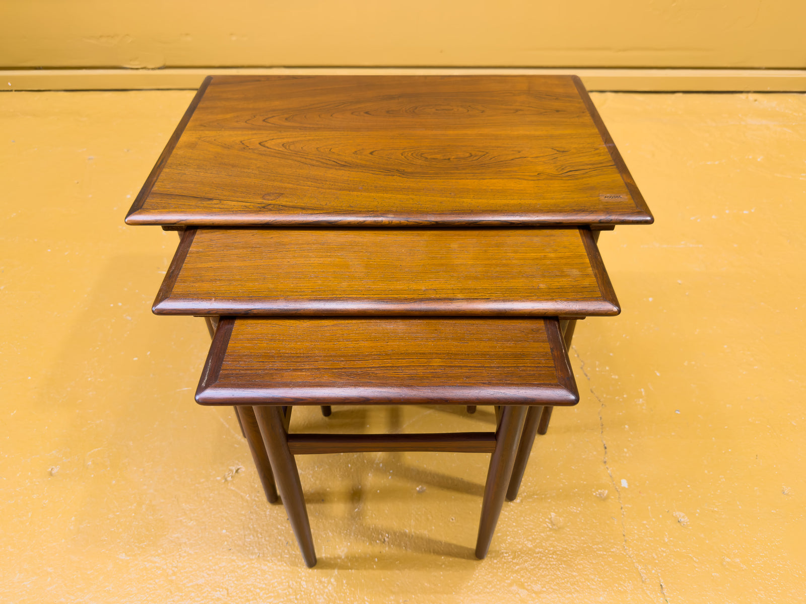 Rosewood Nest of Three Sidetables