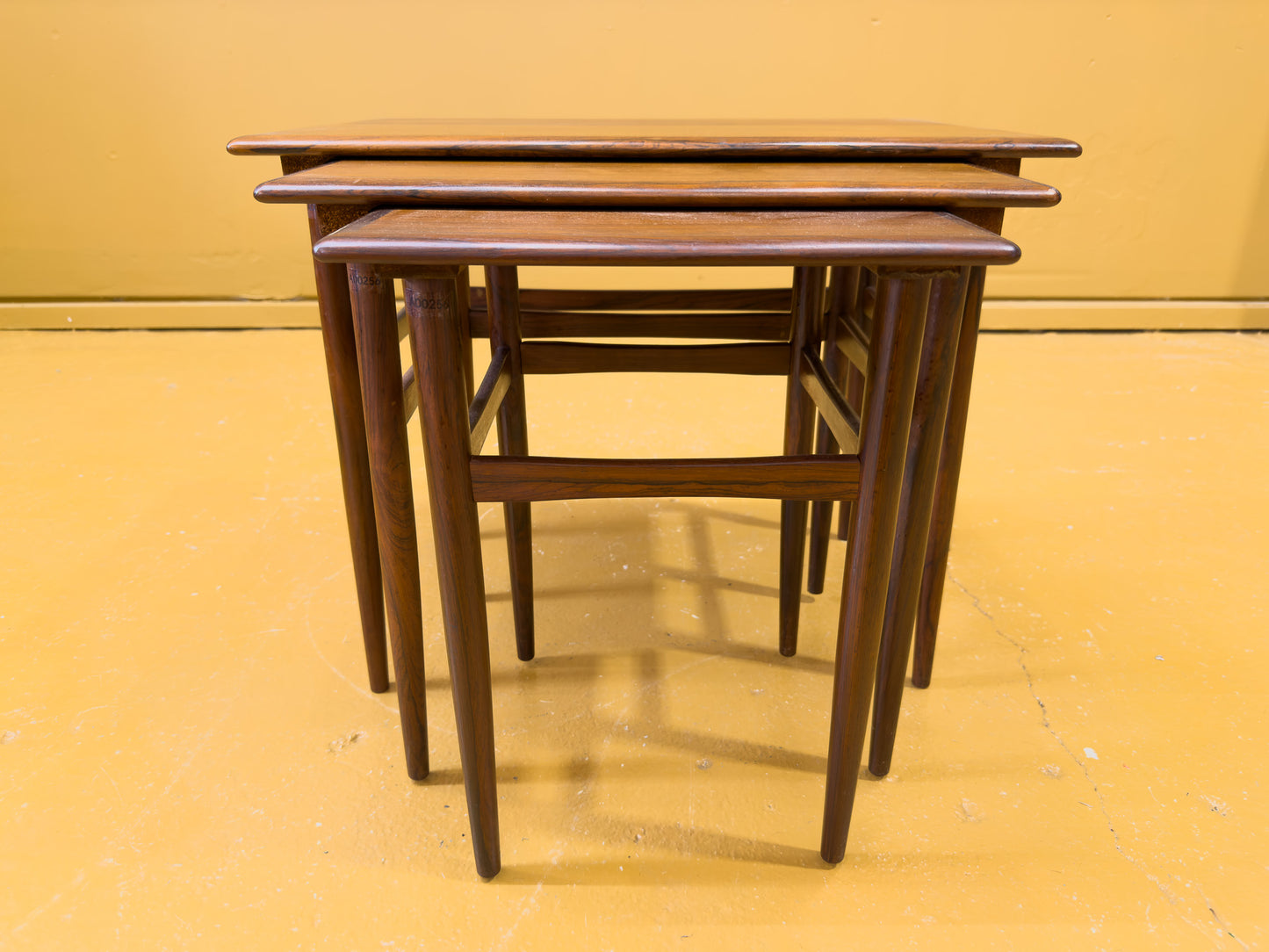 Rosewood Nest of Three Sidetables