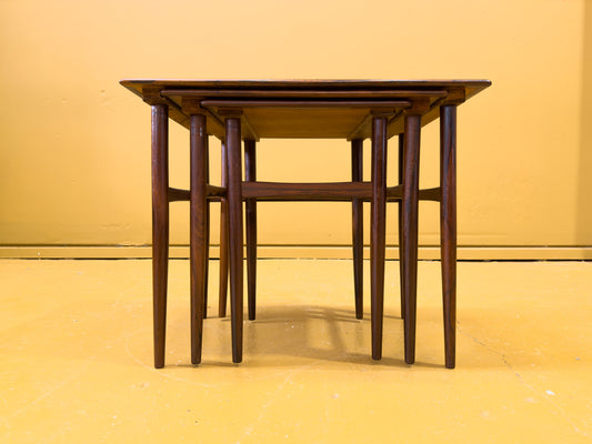 Rosewood Nest of Three Sidetables