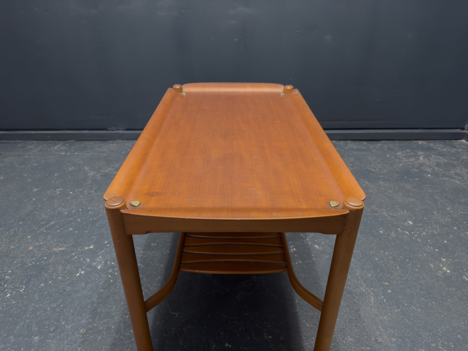 David Rosén for Nordiska Kompaniet Walnut and Brass Coffee Table