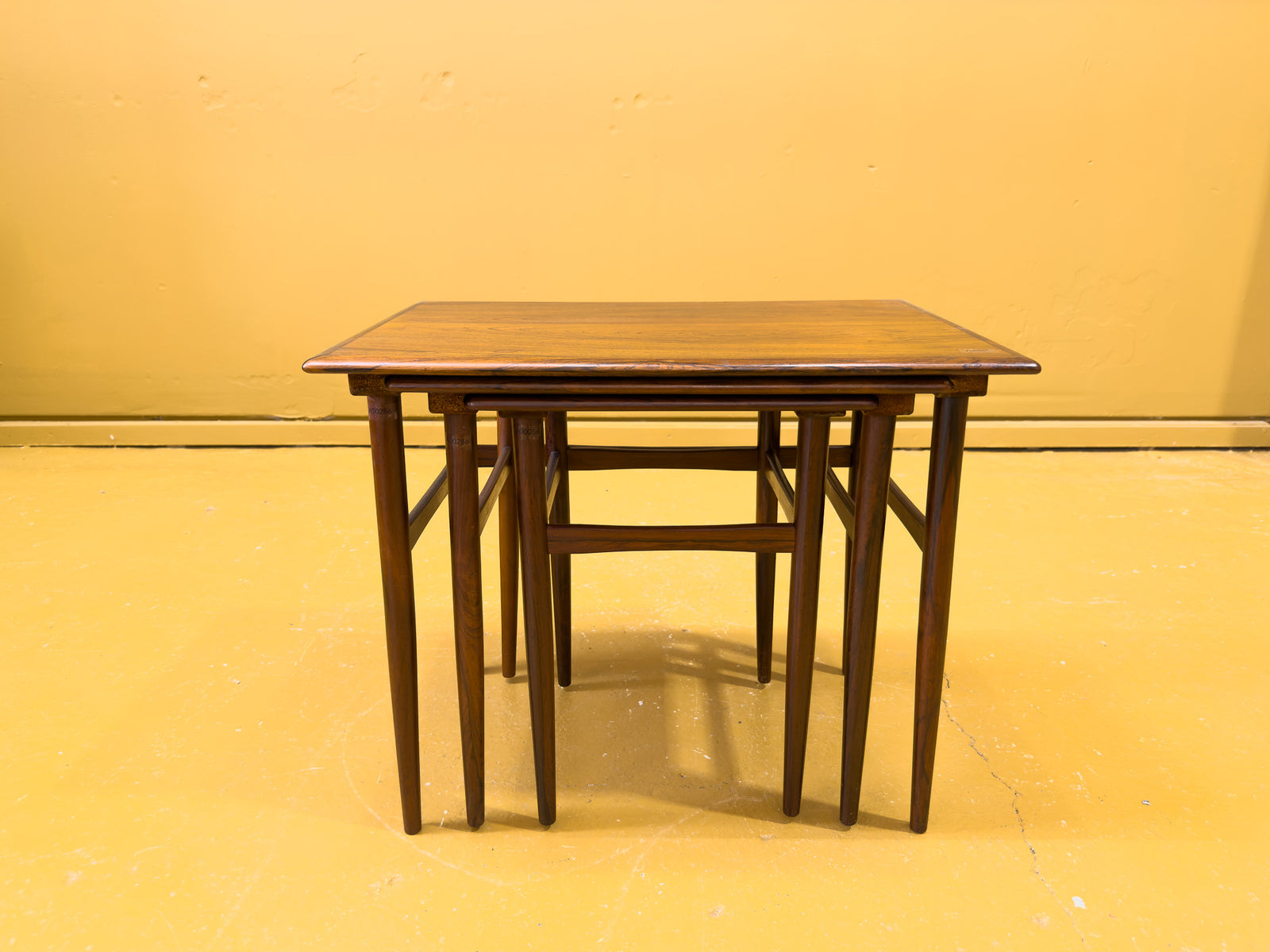 Rosewood Nest of Three Sidetables