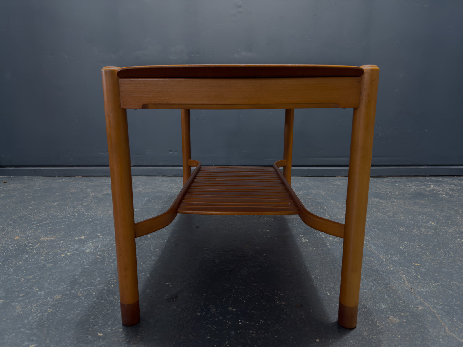 David Rosén for Nordiska Kompaniet Walnut and Brass Coffee Table