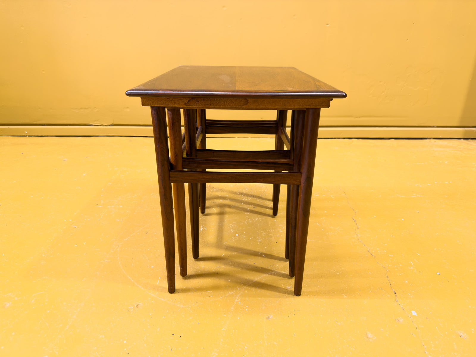 Rosewood Nest of Three Sidetables