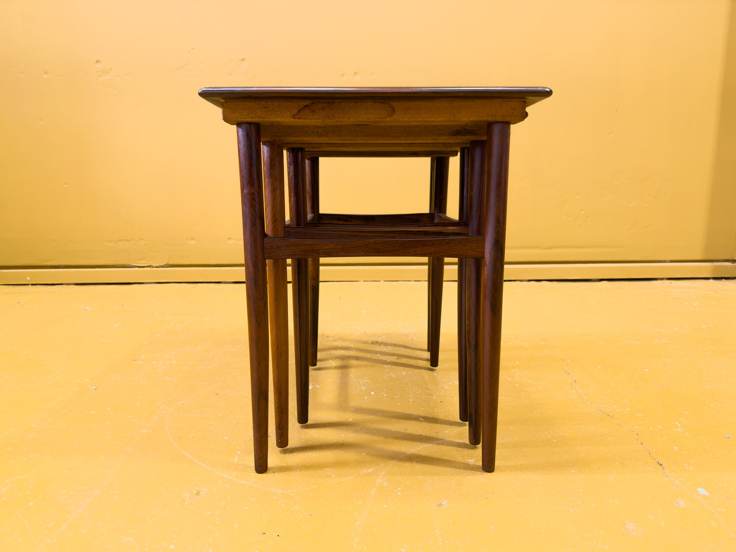 Rosewood Nest of Three Sidetables