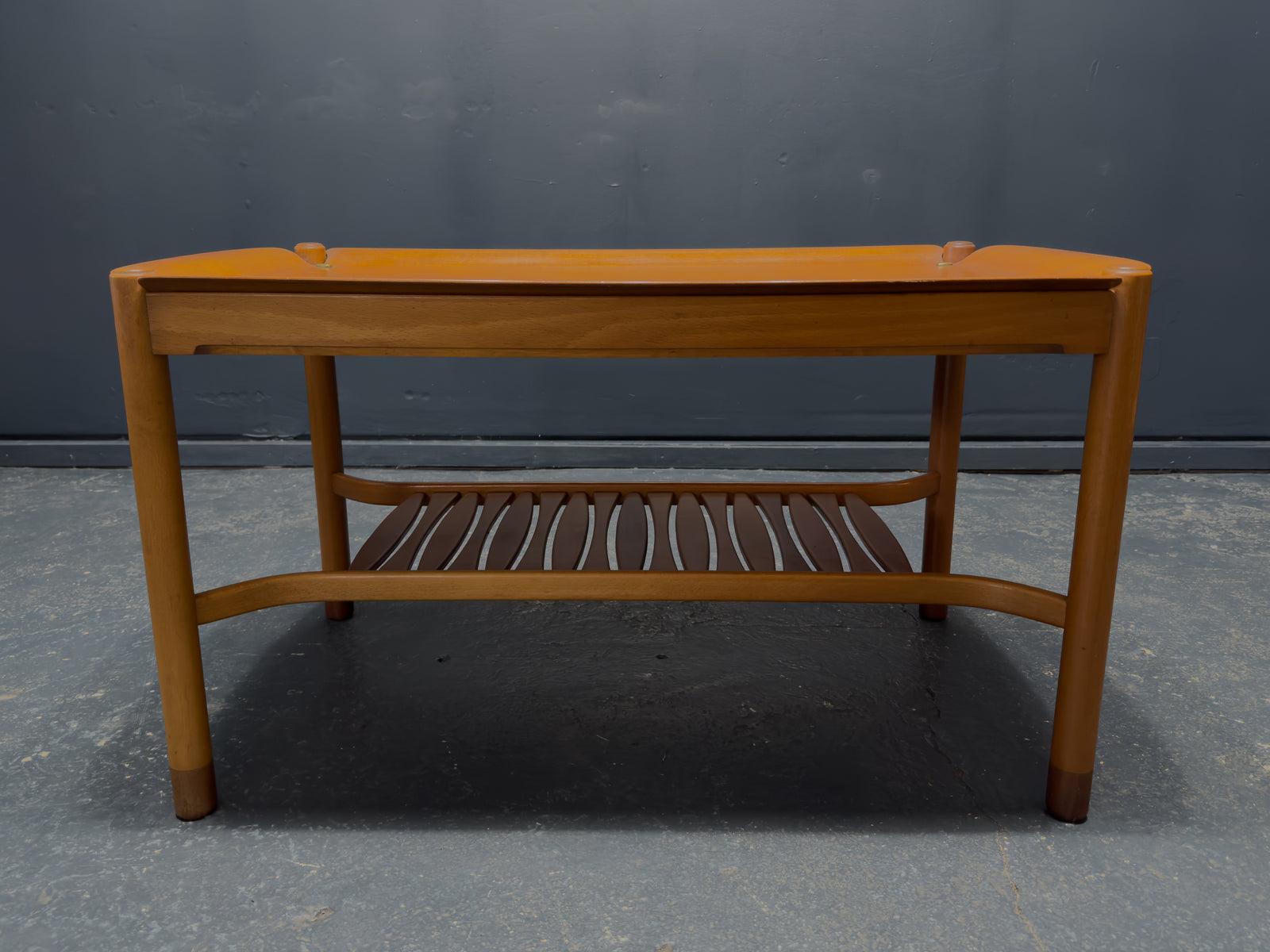David Rosén for Nordiska Kompaniet Walnut and Brass Coffee Table