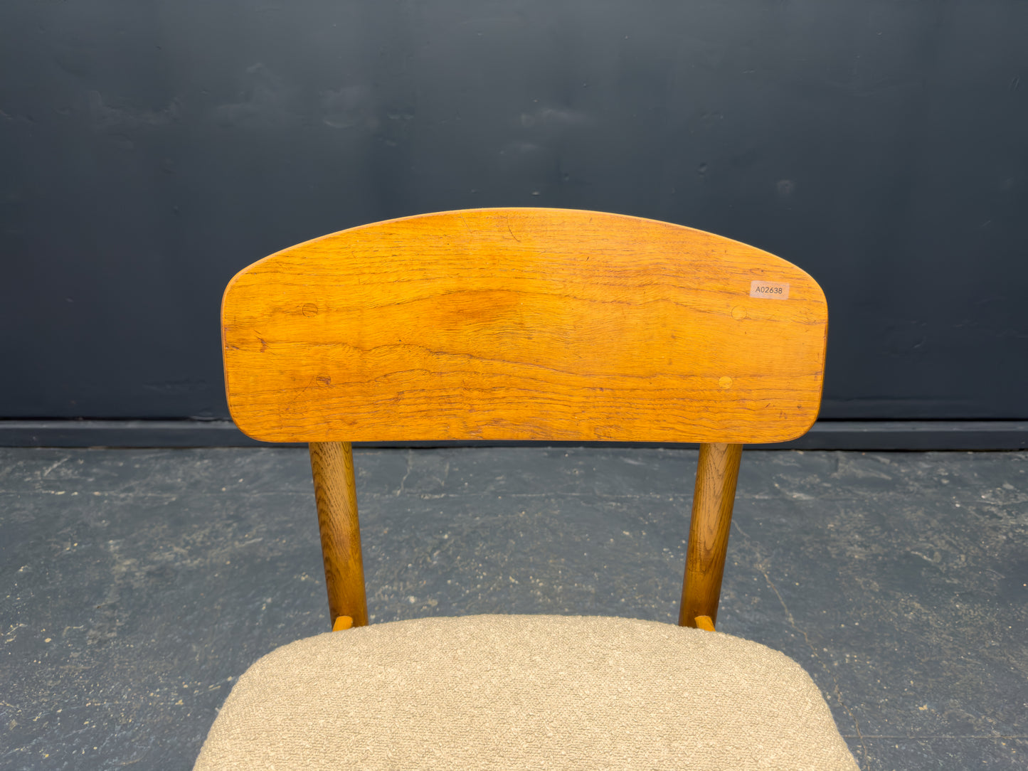 Borge Mogensen Oak and Boucle Model 122 Chair