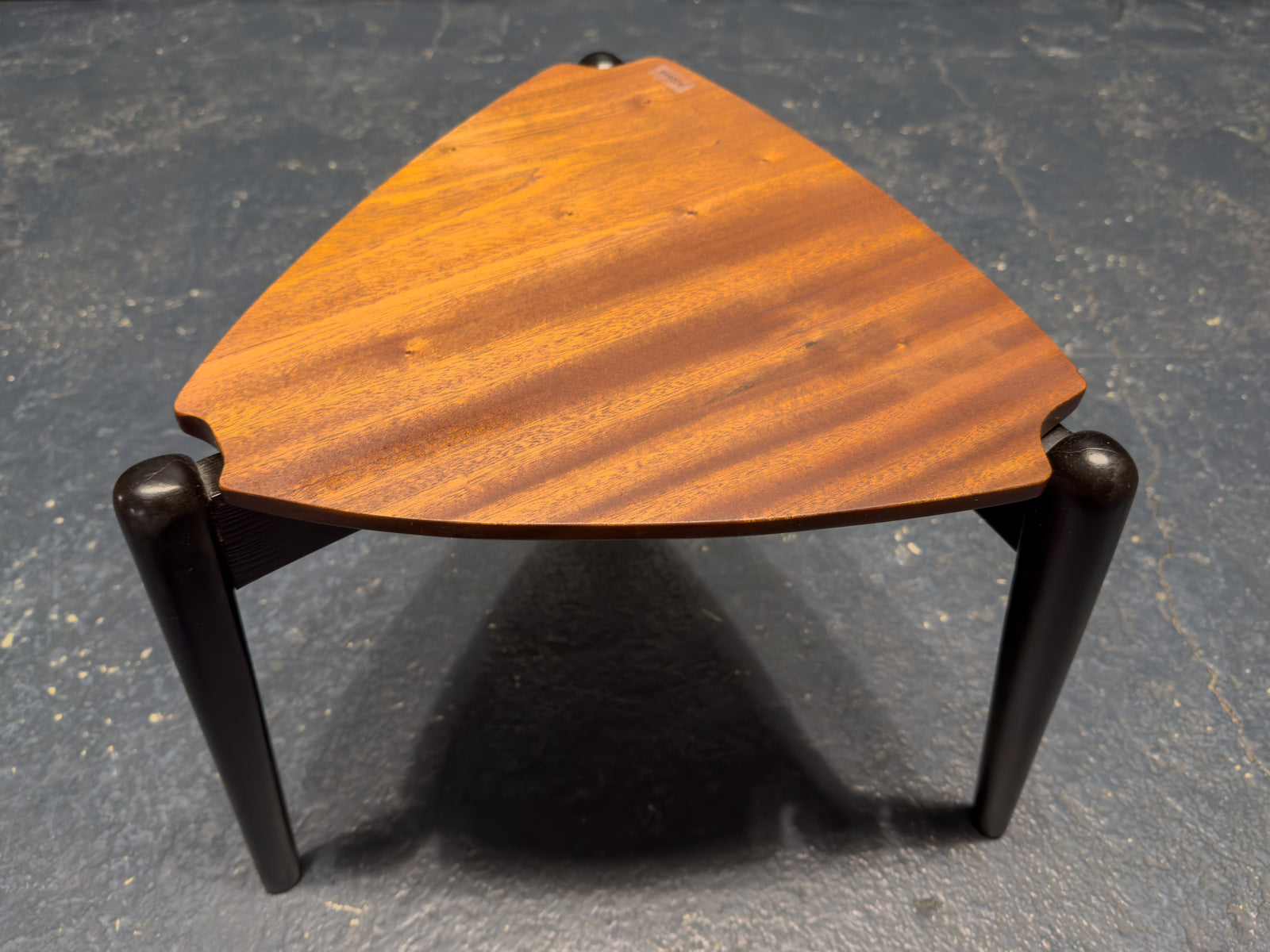 Teak Side Table with Black Legs