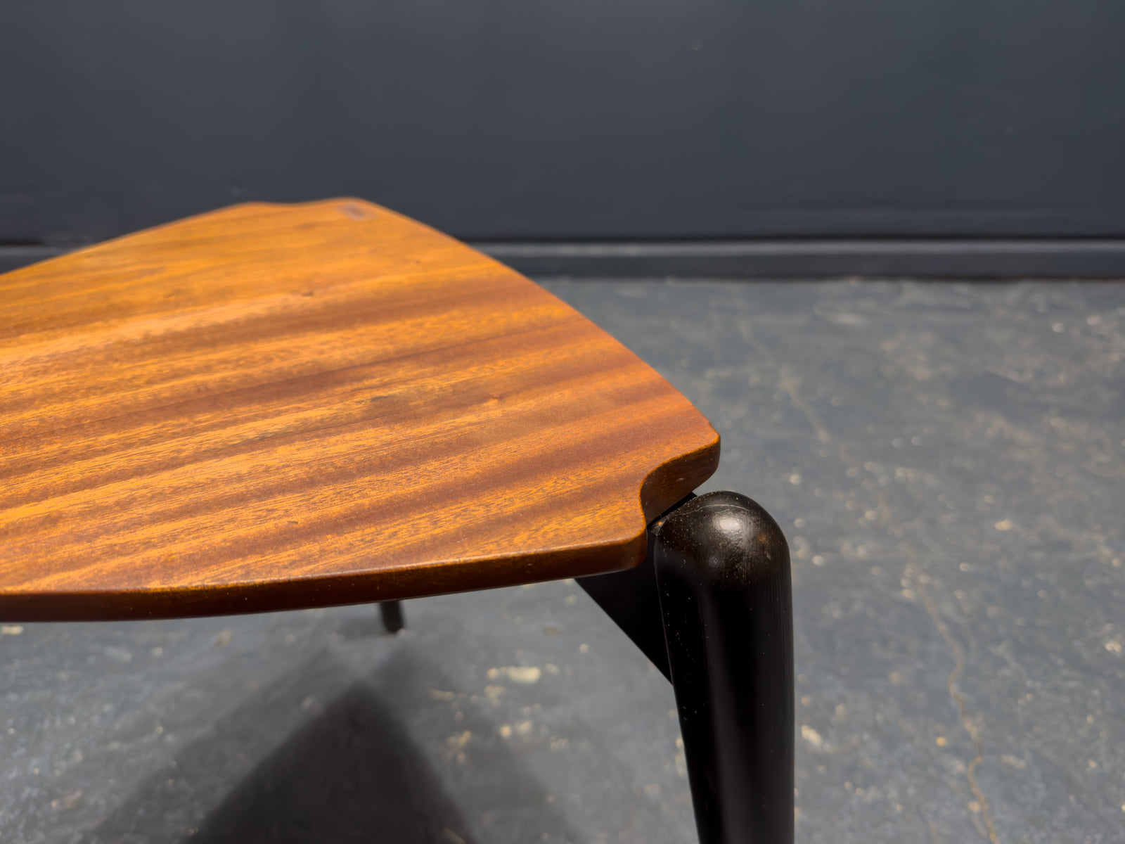 Teak Side Table with Black Legs