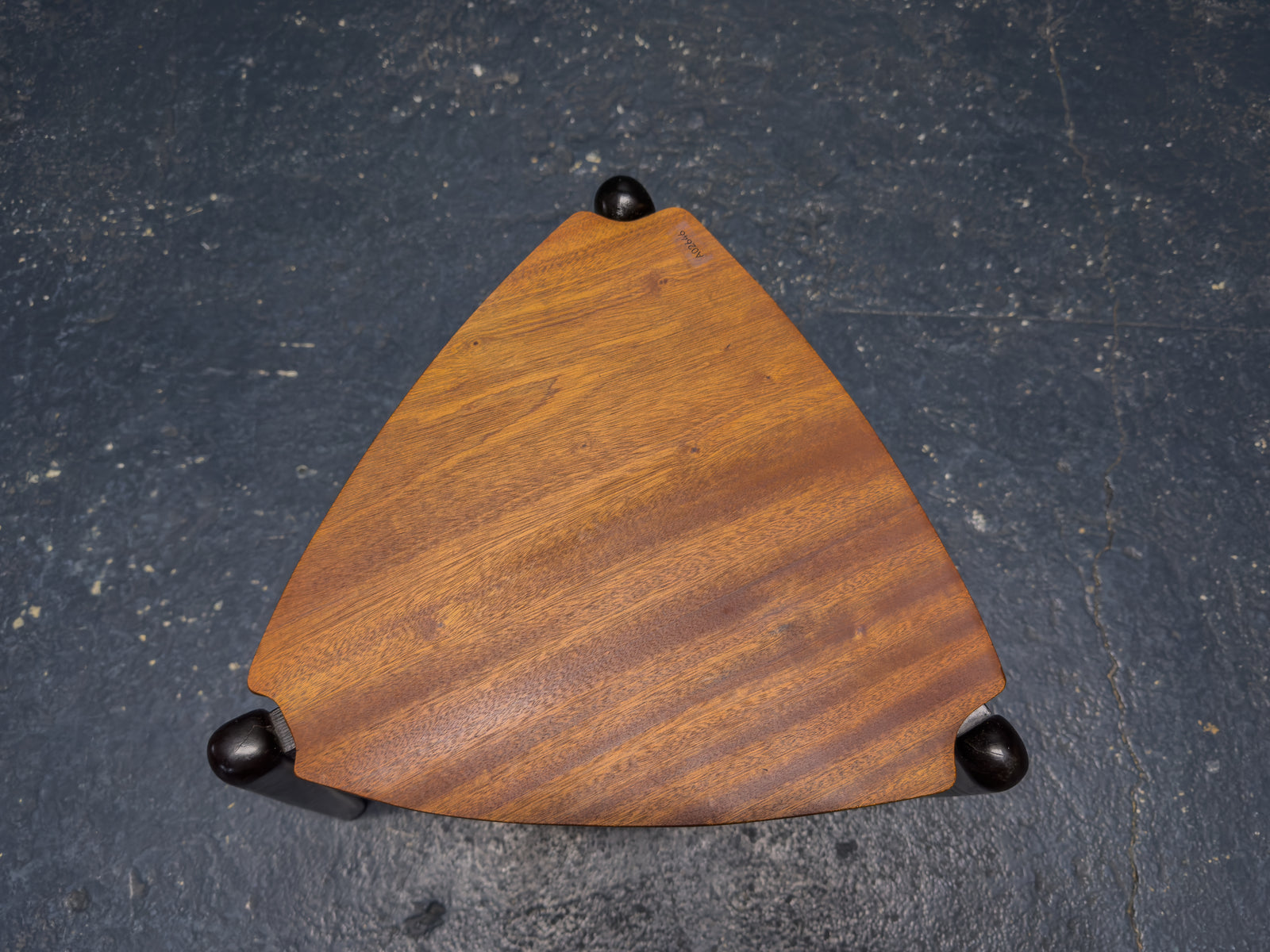 Teak Side Table with Black Legs