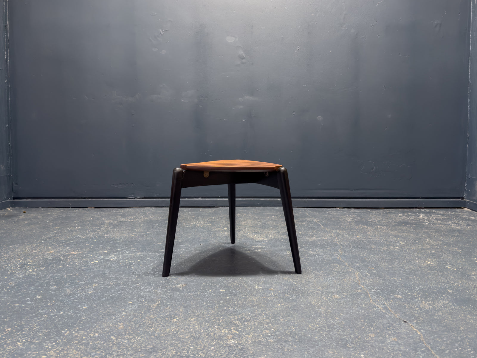Teak Side Table with Black Legs